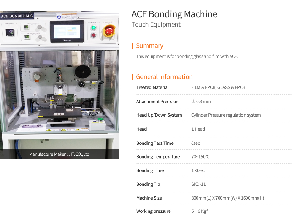 ACF Bonding Machine